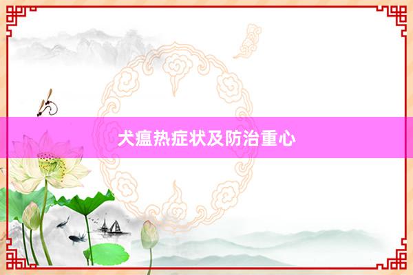 犬瘟热症状及防治重心